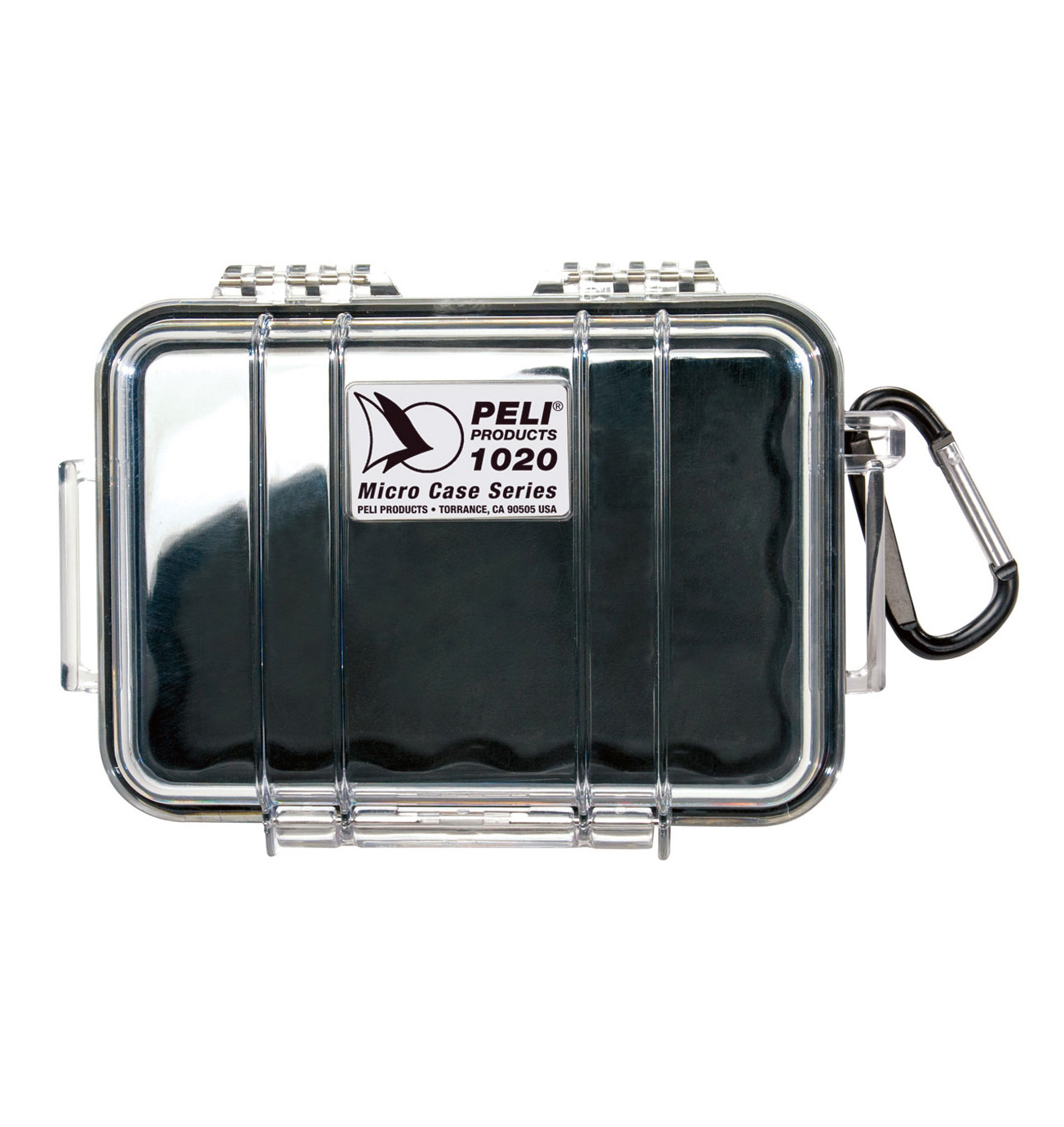 Защитный микрокейc Pelican 1020 - черный с прозрачной крышкой