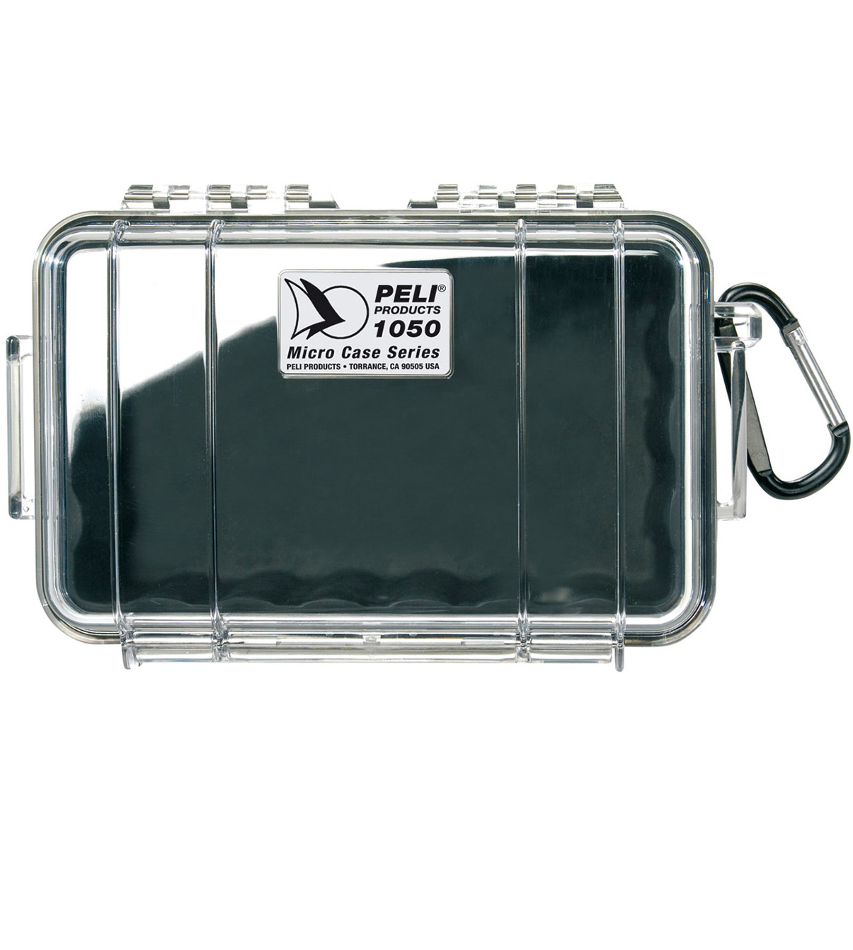 Защитный микрокейc Pelican 1050 - черный с прозрачной крышкой