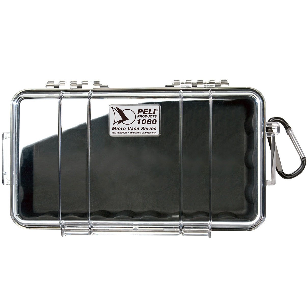 Защитный микрокейc Pelican 1060 - черный с прозрачной крышкой